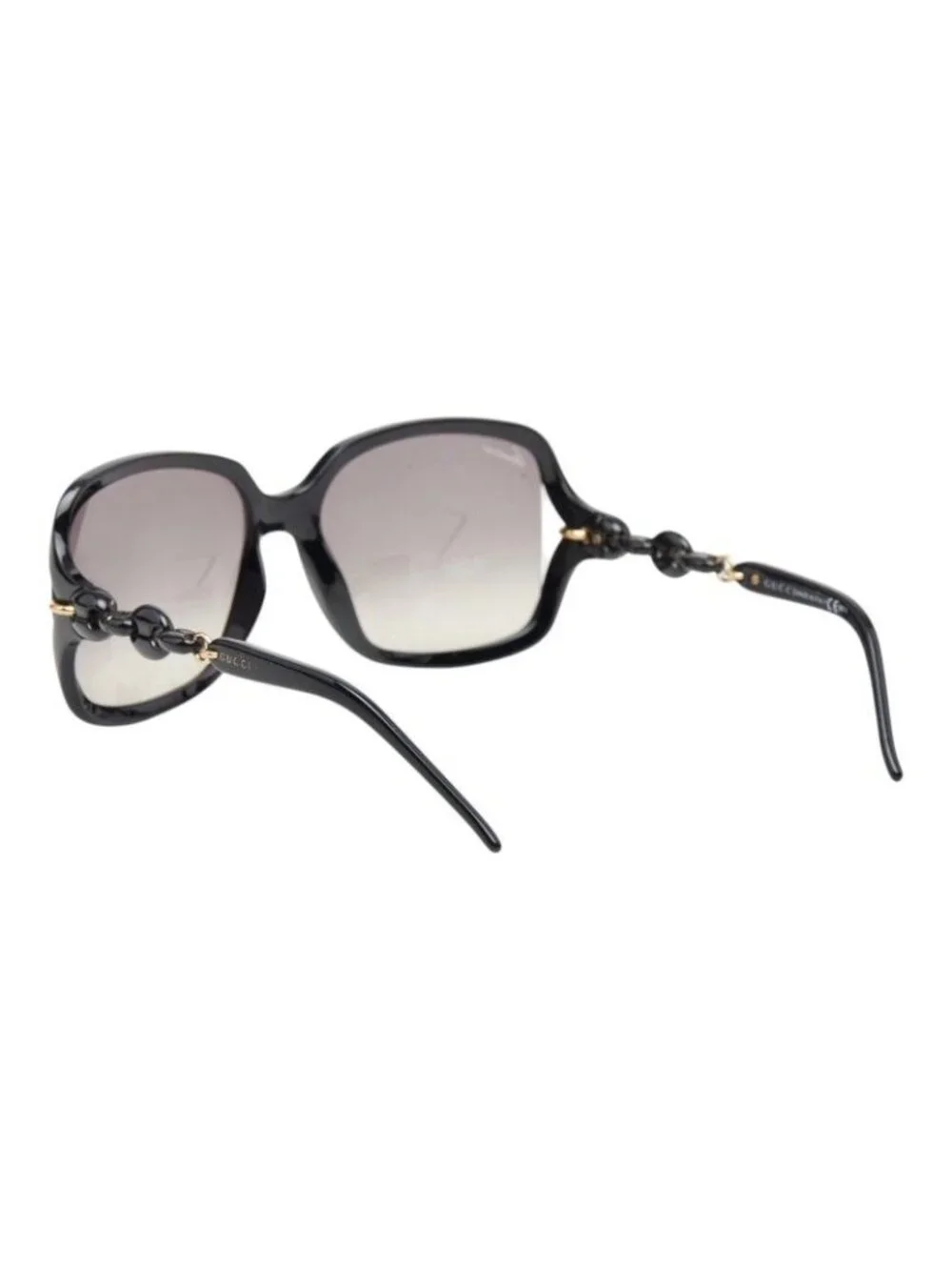 Gucci Marina Chain Gradient Lens Sunglasses Black Acetate Eyewear